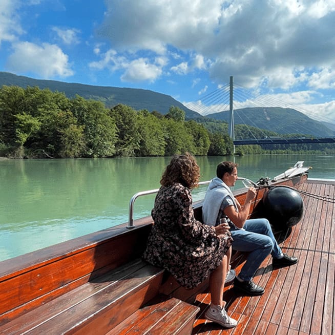 Balade en bateau sur le Rhône