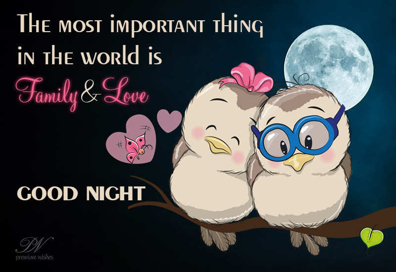 Good Night Family and Love - Premium Wishes