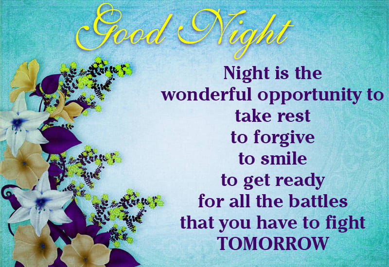 Good Night - Take Rest And Get Ready For Tomorrow - Premium Wishes