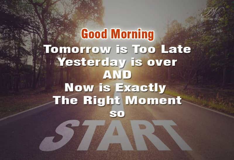 Good Morning Start Now Premium Wishes