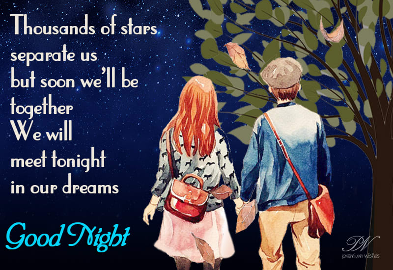 Good Night - We will meet tonight in our dreams - Premium Wishes
