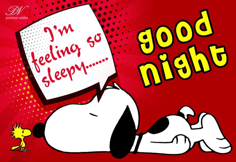 Good night feeling sleepy Premium Wishes