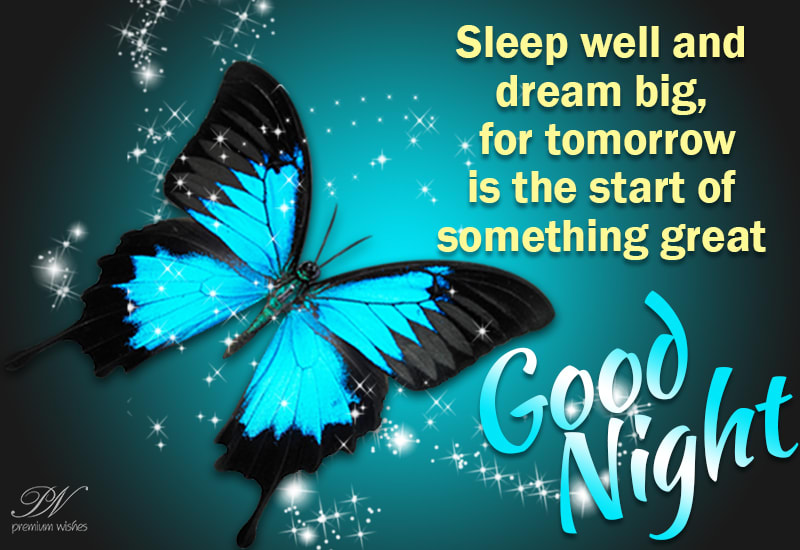 Sleep well and dream big for tomorrow is the start of something great