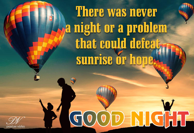 Good Night - Nothing can defeat hope - Premium Wishes