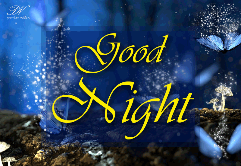 Good Night Friends - Enjoy The Sparkles Of The Night - Premium Wishes