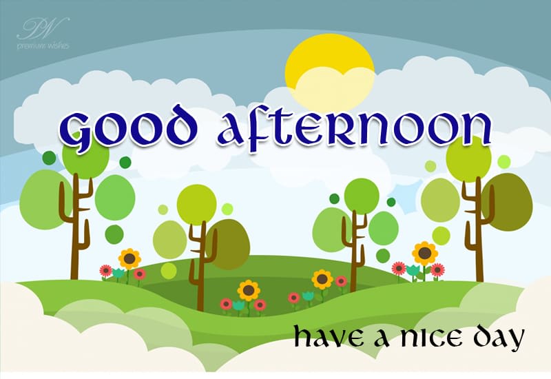 Good Afternoon Enjoy The Sun and The Cool Weather Premium Wishes