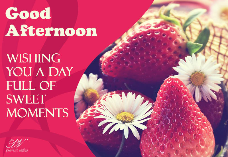 Good Afternoon – Wishing you a day full of sweet moments – Premium Wishes