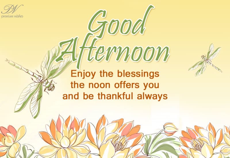 Good Afternoon Be Thankful For The Blessings Premium Wishes Good Afternoon Be Thankful For The Blessings Premium Wishes