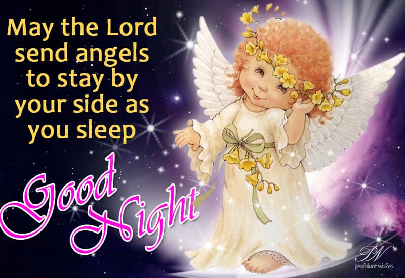 May The Lord Send Angels To Stay By Your Side While You Sleep Good Night Premium Wishes May The Lord Send Angels To Stay By Your Side While You Sleep Good Night Premium Wishes