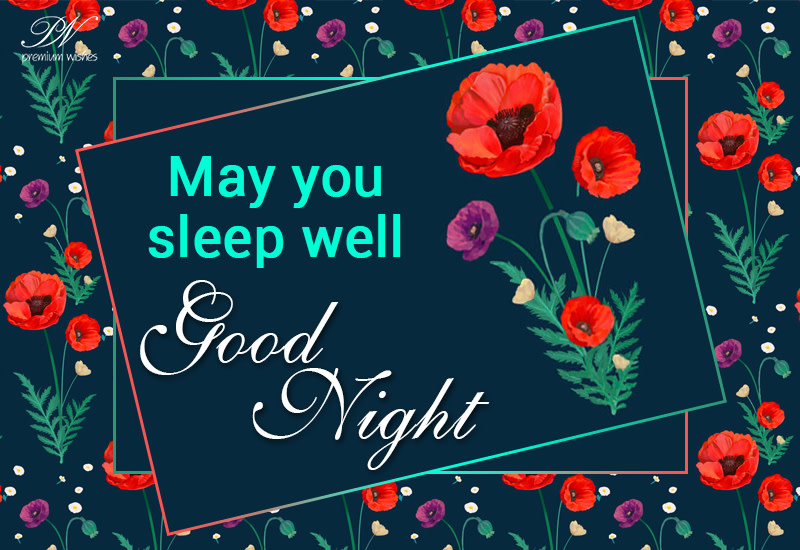 Good Night - May you sleep well - Stay Safe - Premium Wishes