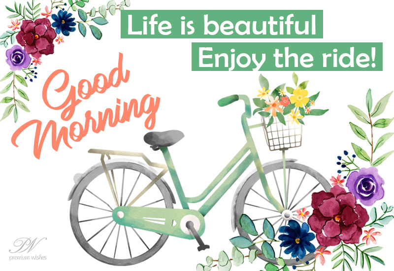 Life is beautiful - Enjoy the ride - Good Morning - Premium Wishes