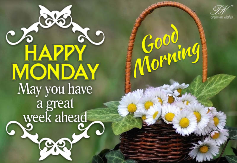 May you have a great week ahead - Happy Monday Good Morning - Premium Wishes