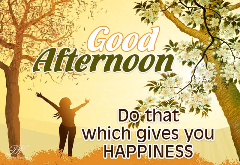 Good Afternoon Do that which gives you happiness Premium Wishes