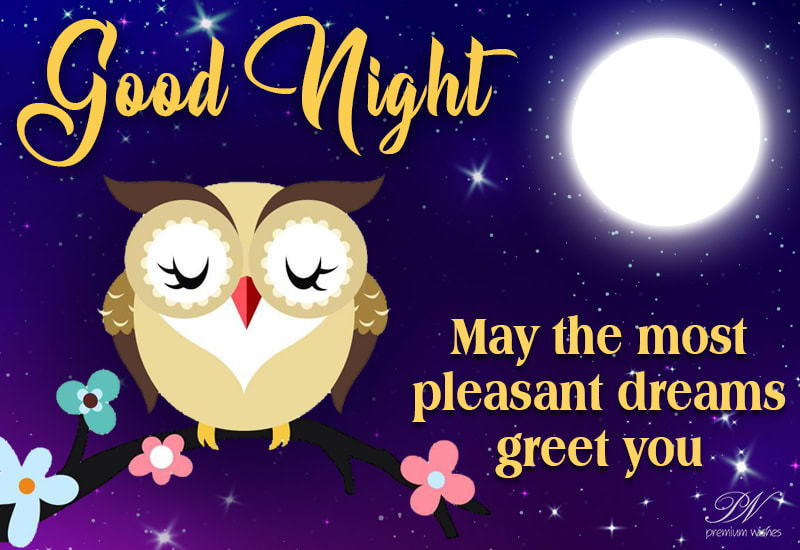 Good Night - May the most pleasant dreams greet you - Premium Wishes