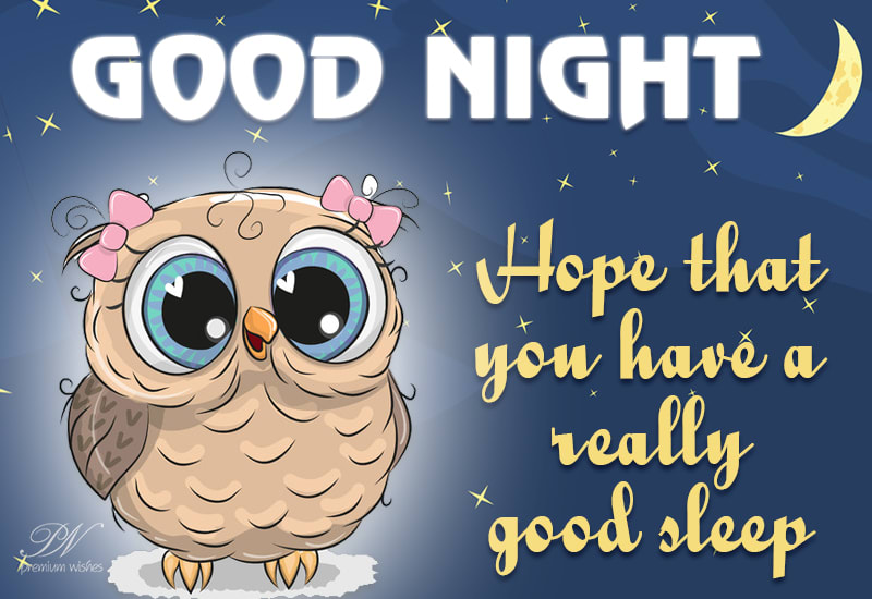 Good Night - Hope that you have really good sleep - Premium Wishes