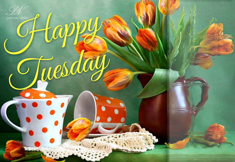 Happy Tuesday - Say it with flowers - Premium Wishes