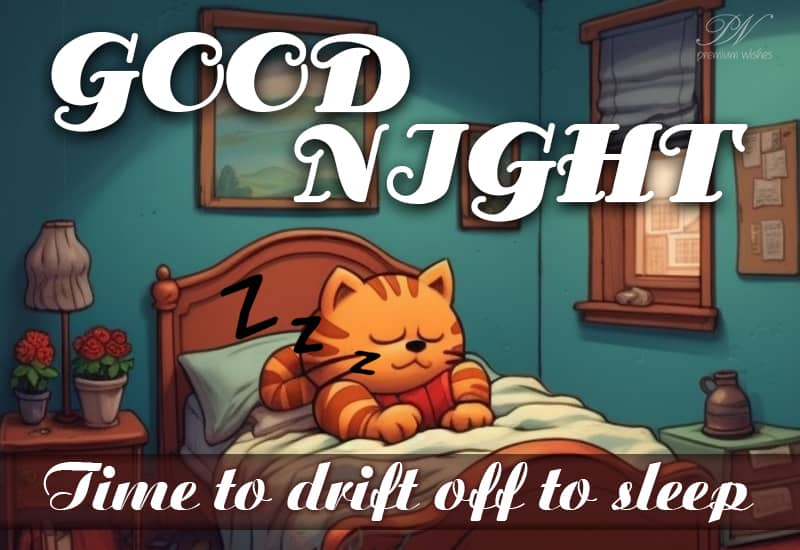 Good Night Time to drift off to sleep Premium Wishes