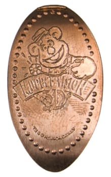 MuppetVision 3D pressed penny with banner