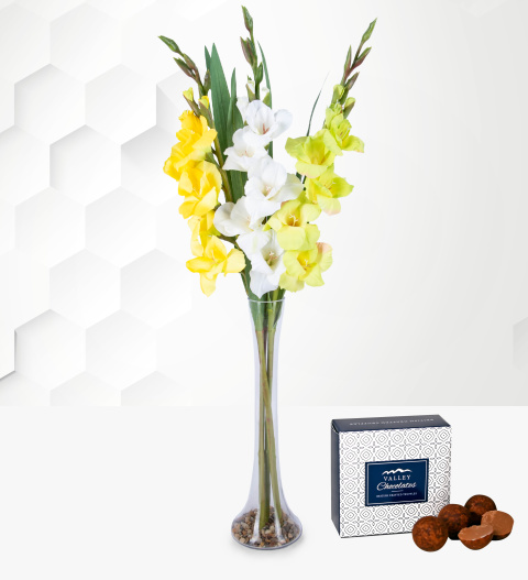 Gorgeous Silk Gladioli - Free Chocs