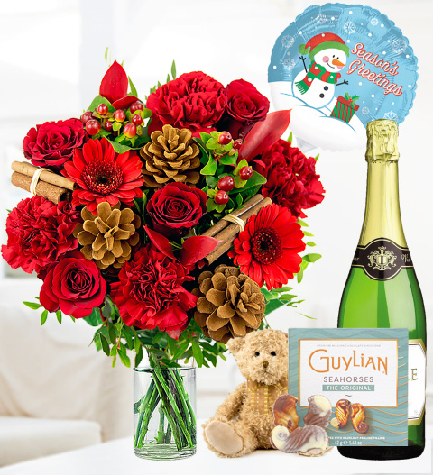 Image of Festivity with Bear and Wine - Free Chocs