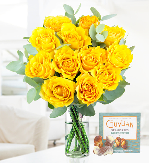 Yellow Rose Charm - Free Chocs image