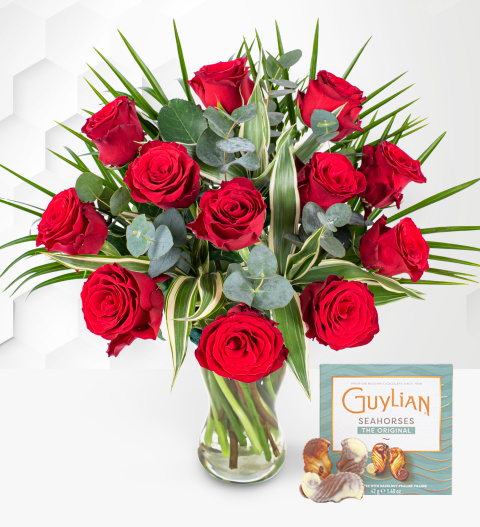 12 Red Roses - Free Chocs image