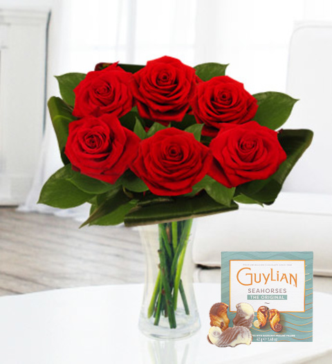 6 Roses - Free Chocs image