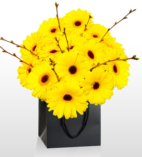 Van Gogh Bouquet - National Gallery Flowers - National Gallery Bouquets - Yellow Bouquet - Birthday Flowers - Flower Delivery image