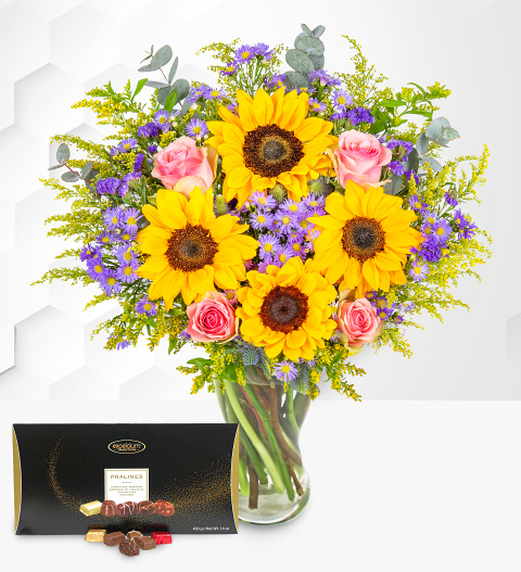 July Bouquet with Chocolates image
