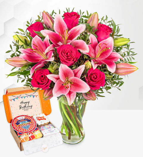 Rose and Lily Birthday Deluxe Gift image