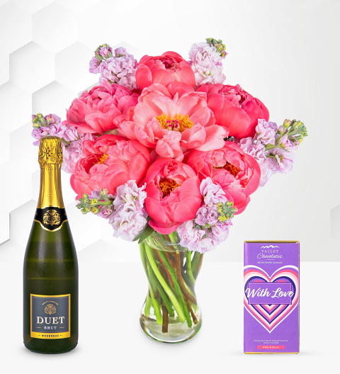 Paradise Peonies Fizz Joy Gift image