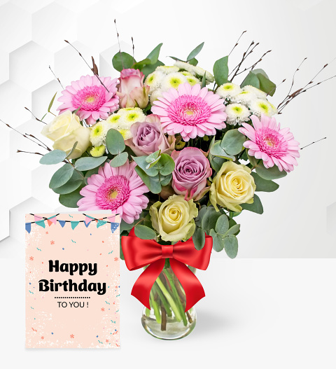 Country Garden Bouquet with Card image