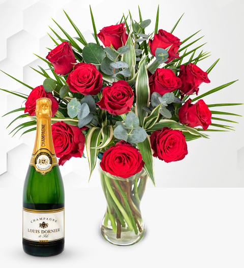 12 Red Roses & Champagne image