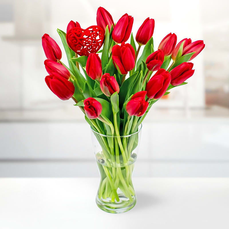 lush tulips b m flowers