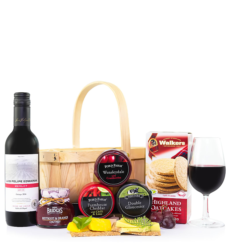 Cheese and Wine Gift B&M Flowers