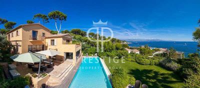 Refurbished 6 bedroom Villa for sale with sea view in Cap d'Antibes, Cote d'Azur French Riviera