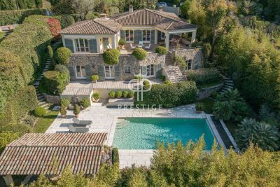 Authentic 5 bedroom Villa for sale with countryside view in Mougins, Cote d'Azur French Riviera