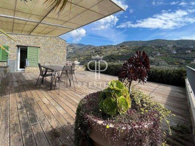 Immaculate 3 bedroom Penthouse for sale with panoramic view in Vallebona, Liguria