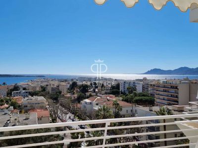 Bright 2 bedroom Apartment for sale with panoramic view and sea view in Californie, Cannes, Cote d'Azur French Riviera