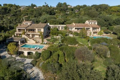 Luxury 9 bedroom Villa for sale with panoramic view and countryside view in Saint Paul de Vence, Cote d'Azur French Riviera