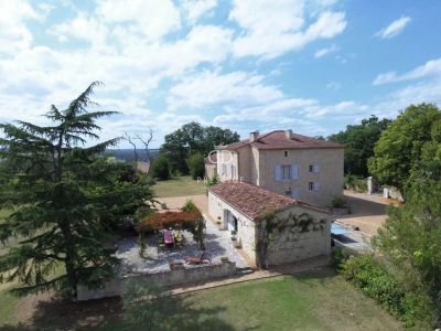 Contemporary 5 bedroom Manor House for sale with panoramic view in Condom, Midi-Pyrenees