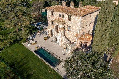 Character 7 bedroom Villa for sale with sea view and countryside view in Cagnes sur Mer, Cote d'Azur French Riviera