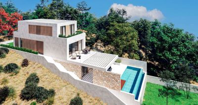 New Build 3 bedroom Villa for sale with countryside view and sea view in Mijas, Andalucia