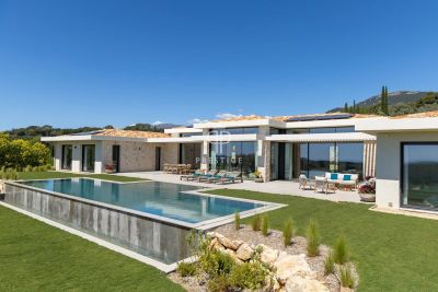 Immaculate 7 bedroom Villa for sale with panoramic and sea views in Roquefort les Pins, Provence Alpes Cote d'Azur