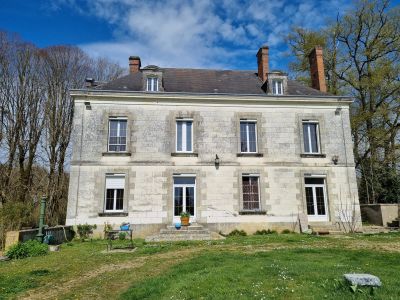Authentic 17 bedroom Manor House for sale with countryside and lake or river views in Montresor, Loches, Centre Val de Loire