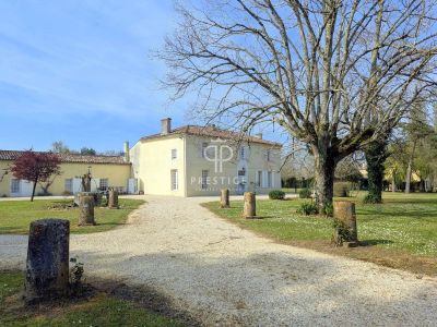Income Producing 11 bedroom Manor House with gites for sale with countryside view in Saint Genis de Saintonge, 