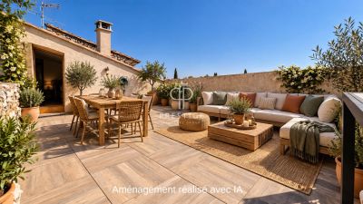 Authentic 3 bedroom House for sale with panoramic view in Blauzac, Uzes, Occitanie