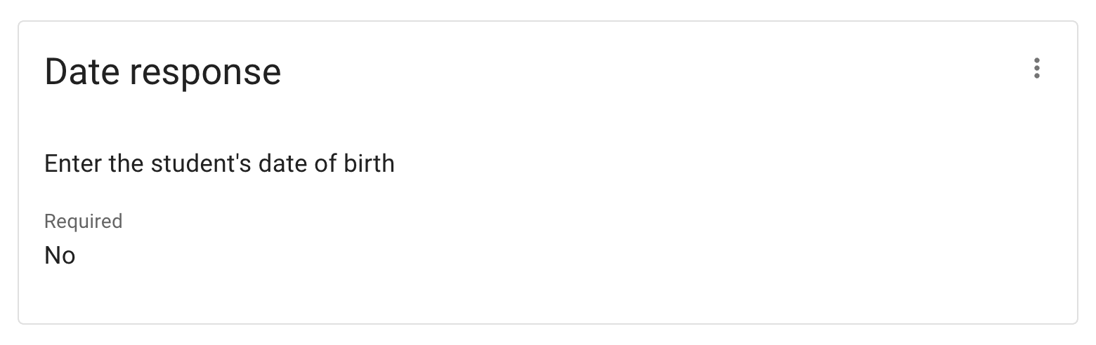 Date Response form block, creator view.