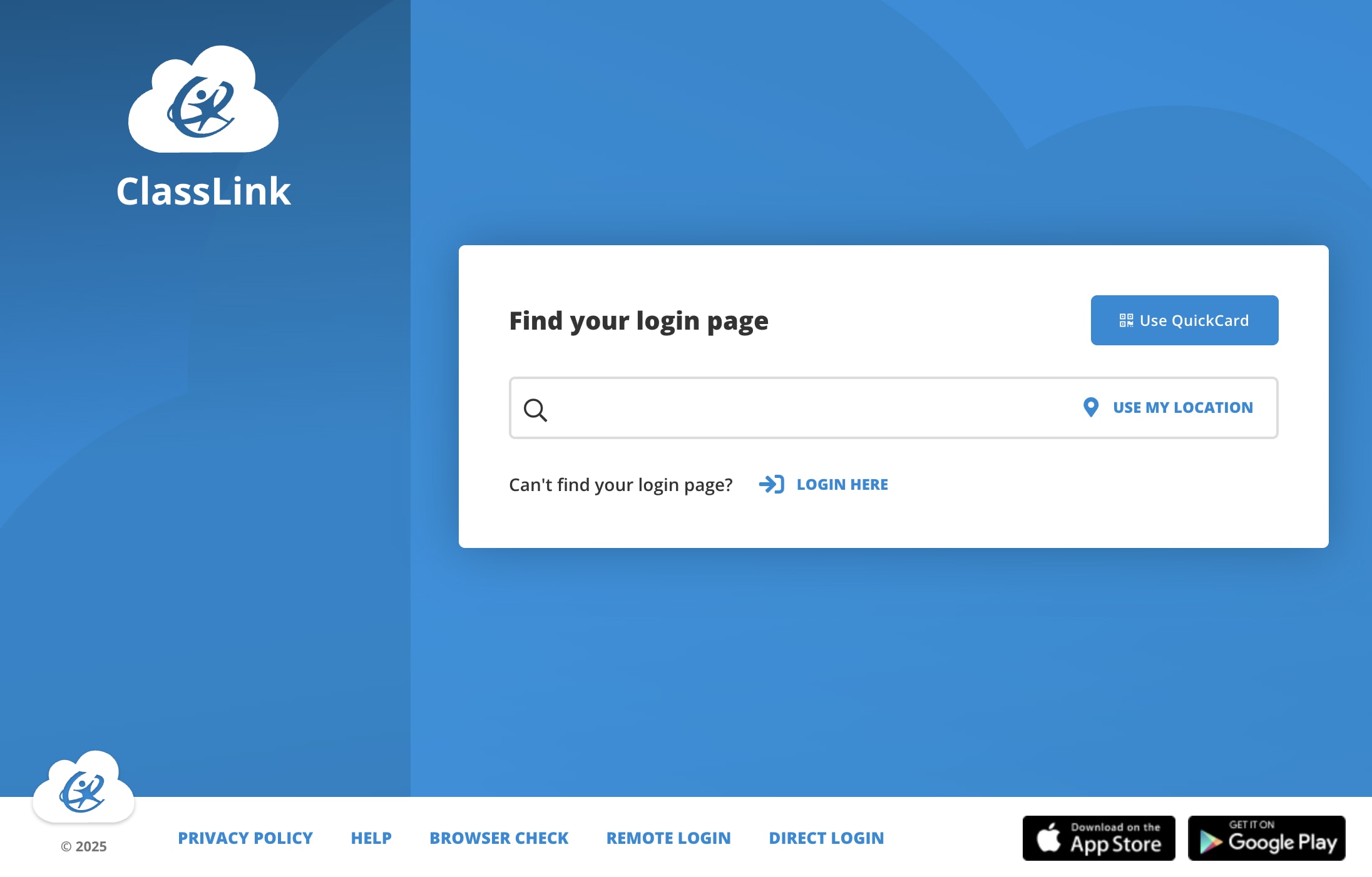ClassLink site, search for your ClassLink organization