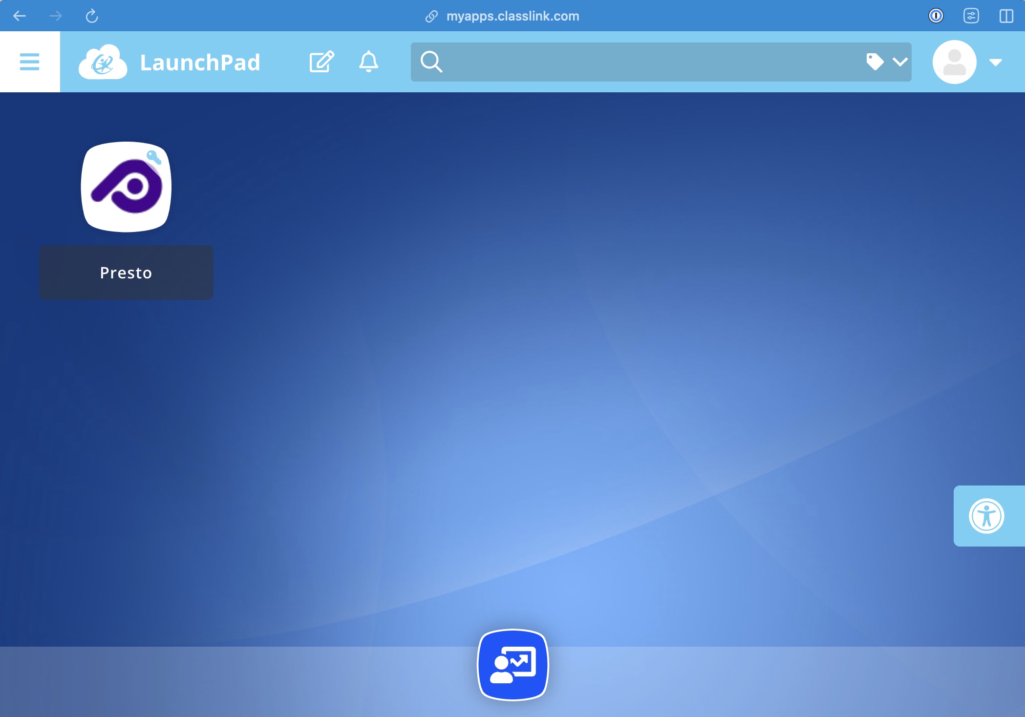 ClassLink Launchpad showing the Presto Assistant app icon.